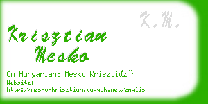 krisztian mesko business card